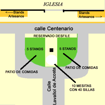 Plano de ubicación de la feria artesanal